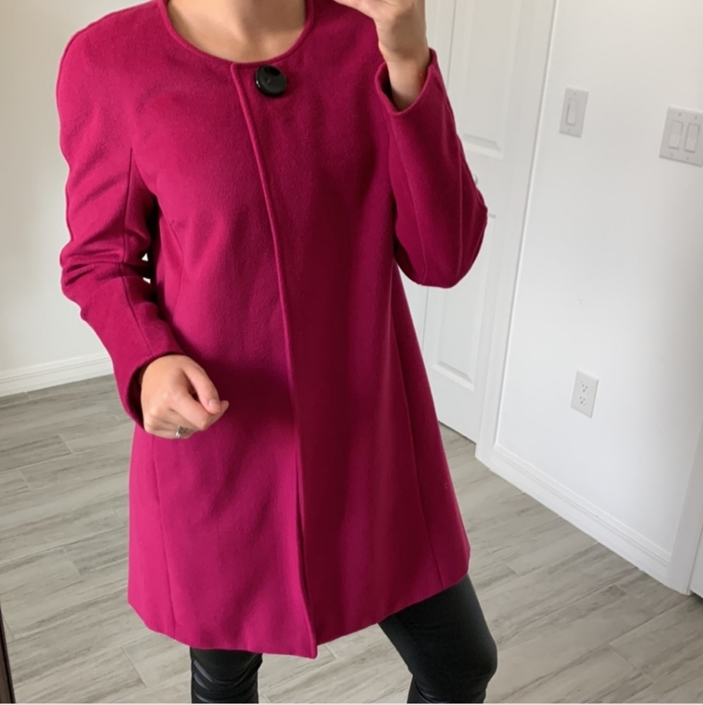 EUC Women's Laudrew Anthracite Fuchsia Pink Purple CoatBlazer Jacket / Size 10